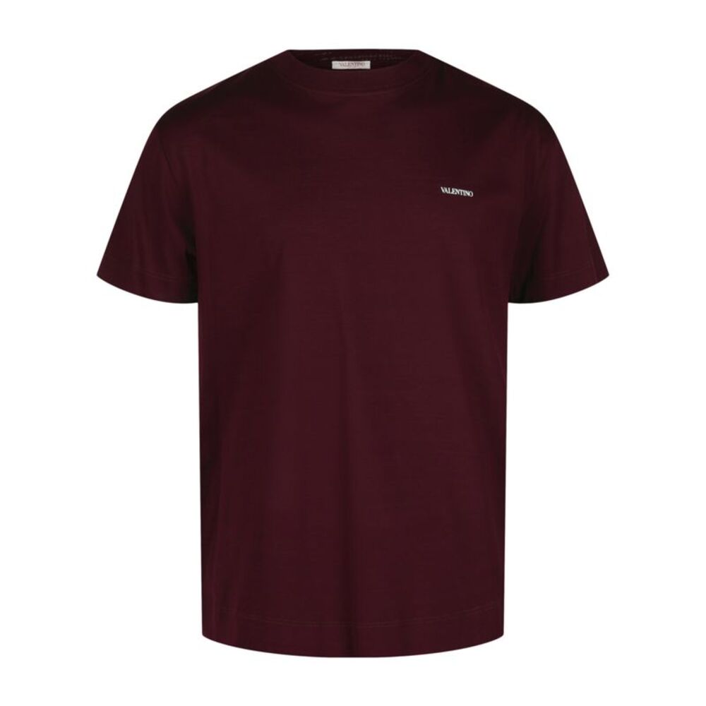 Valentino Logo Jersey T-Shirt Purple Mens
